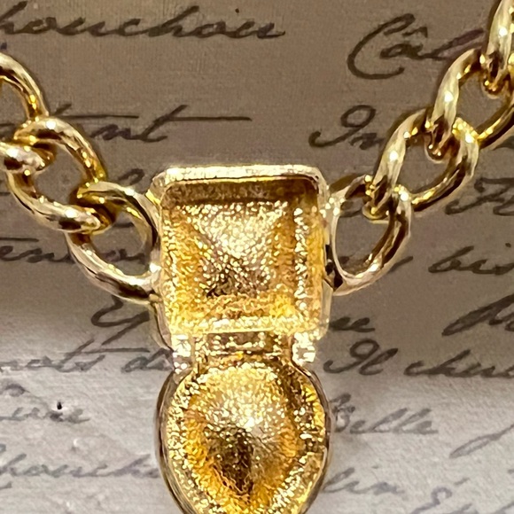 💯”Swarovski” Crystal Curb link chain vintage necklace - Picture 3 of 5